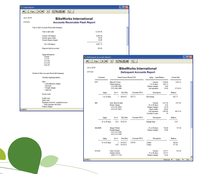 screenshot of Sage BusinessWorks